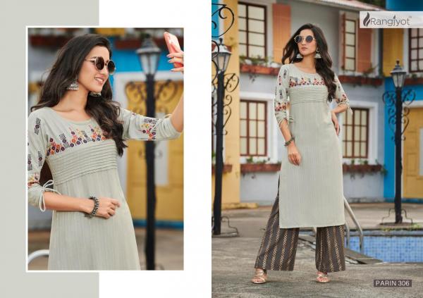 Rangjyot Parin 3-Rayon-Kurti-With-Plazzo